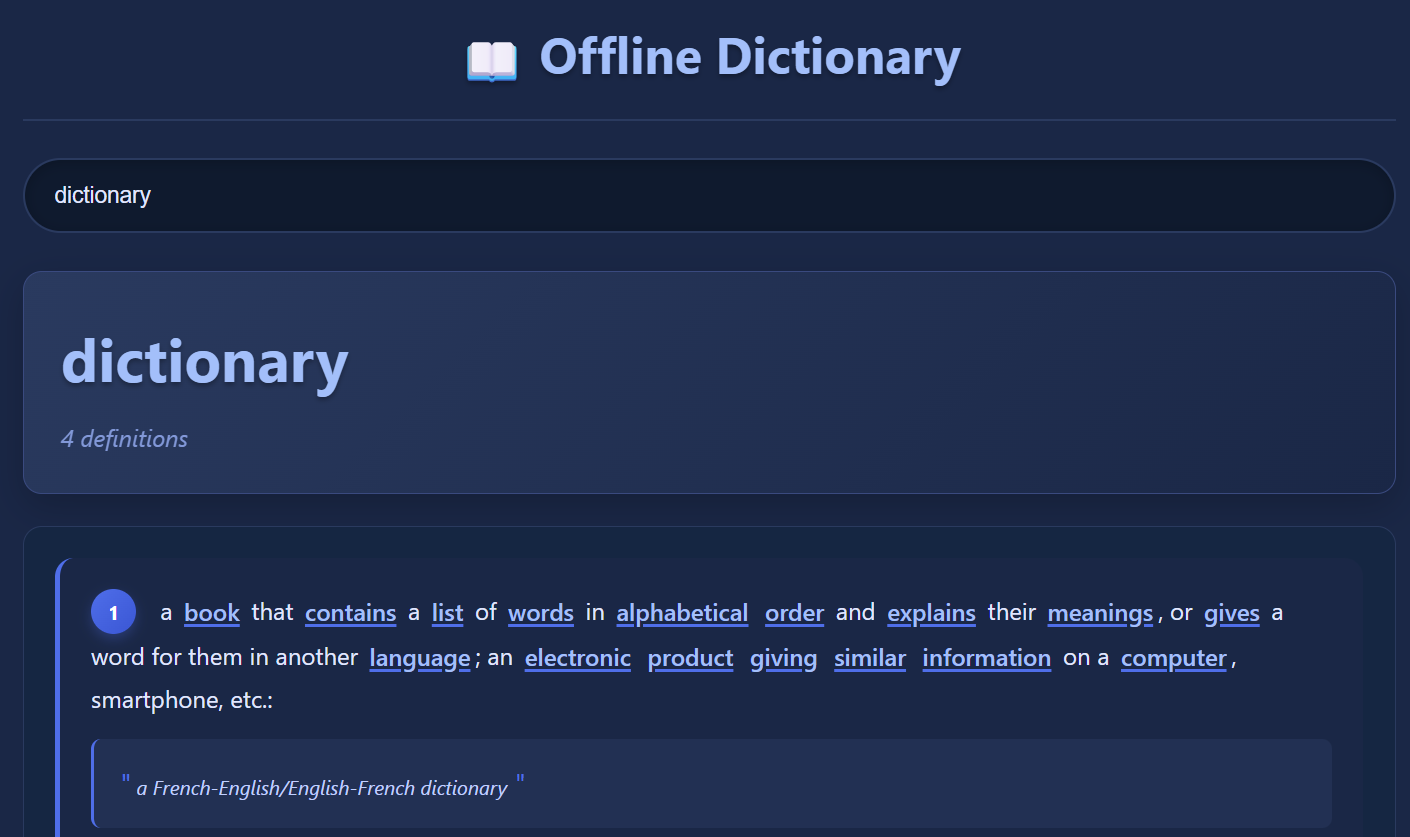 Offline Dictionary