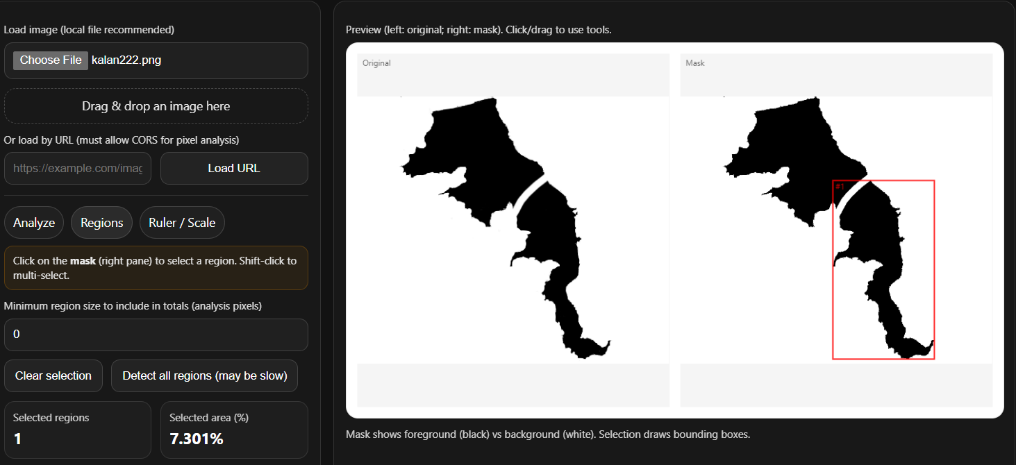 Silhouette Area Calculator